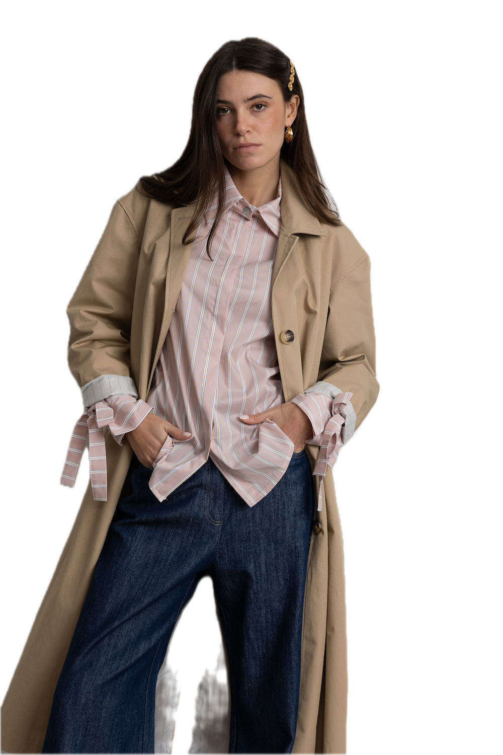 Saiph beige trench jacket