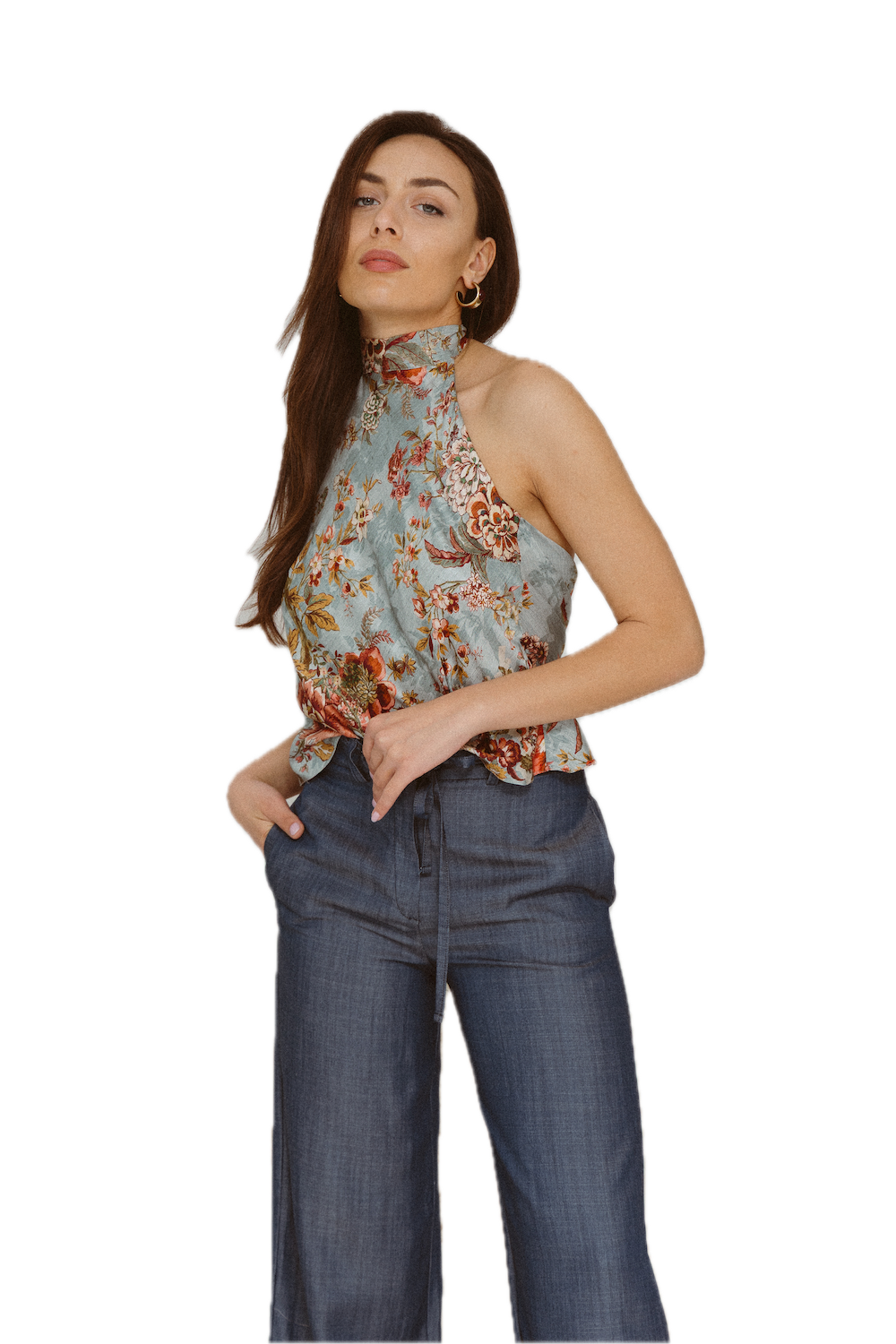 Saiph light blue top