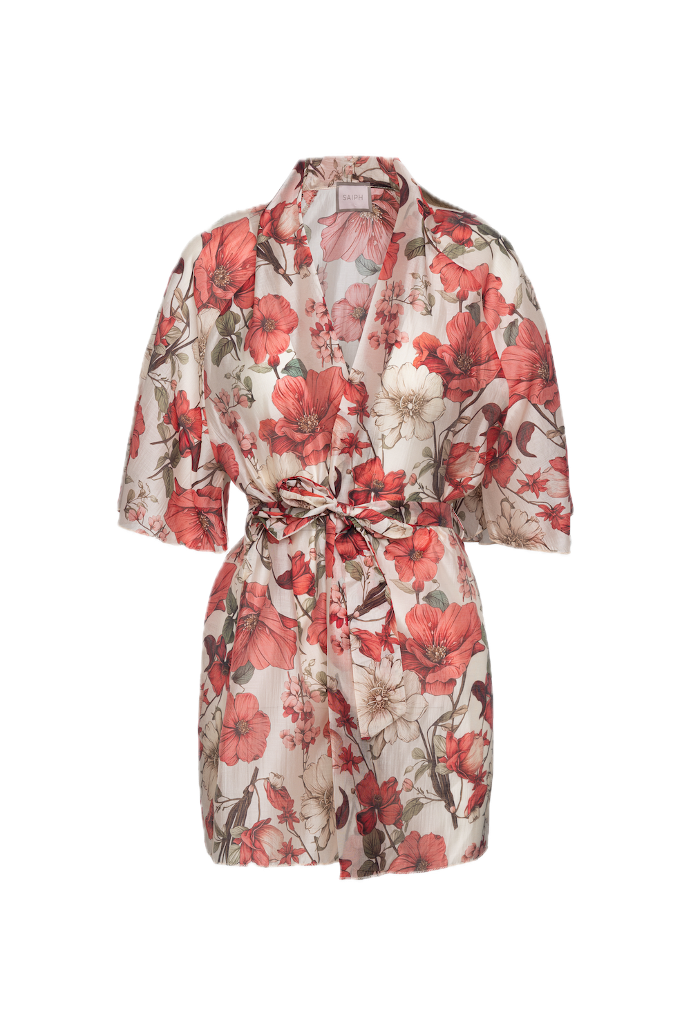 Saiph red kimono shirt