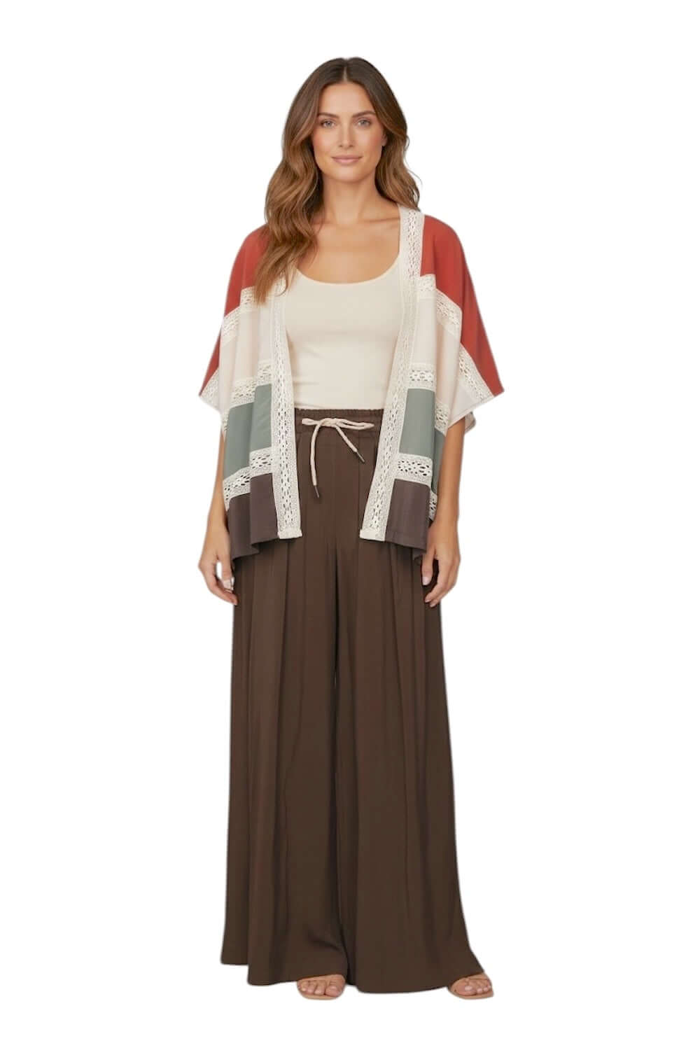 Saiph multicolored line kimono