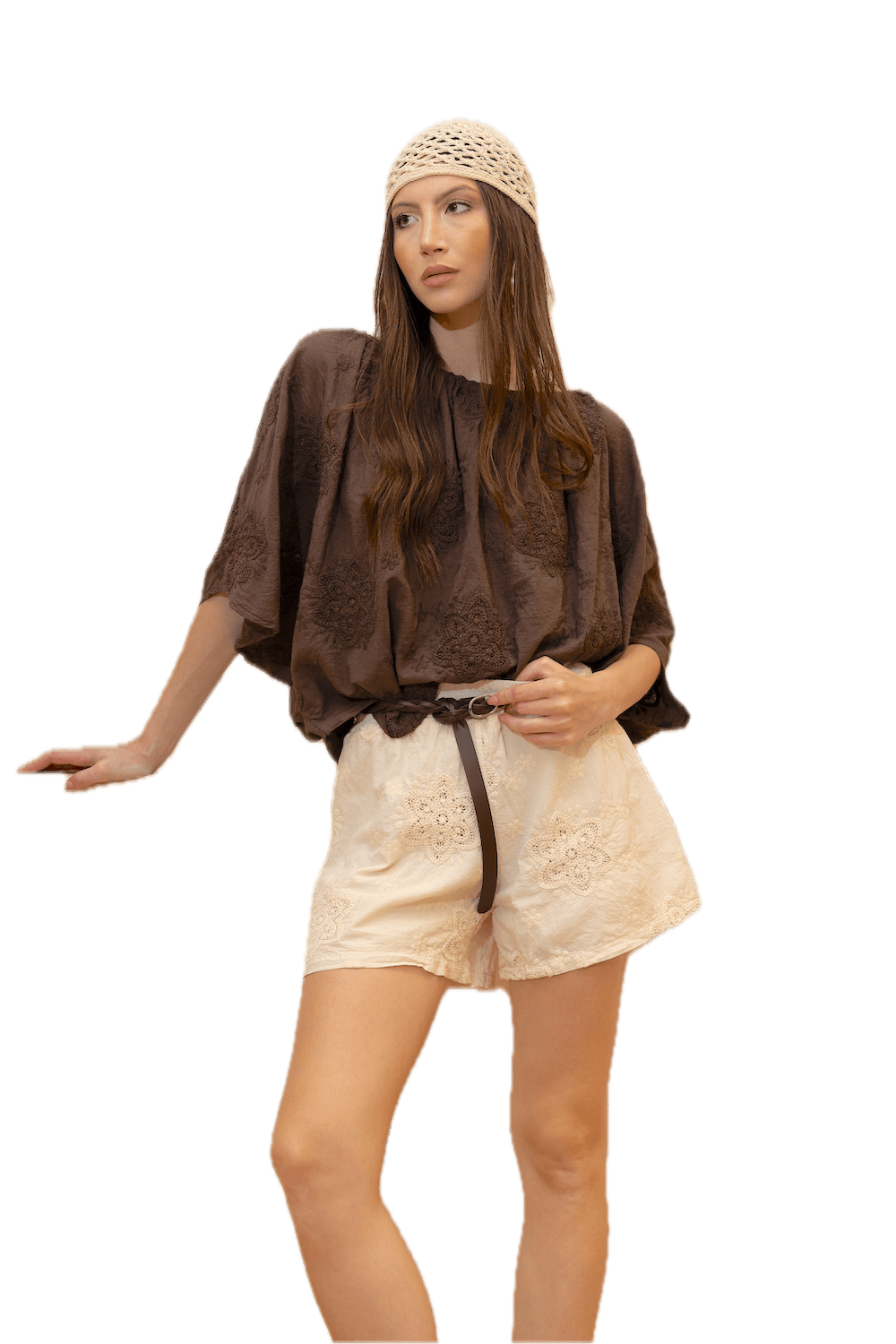 Saiph dark brown shirt