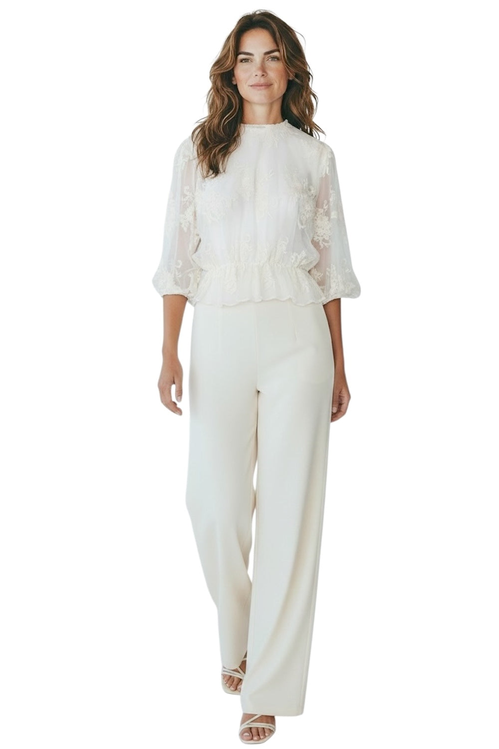 Saiph flower cream shirt
