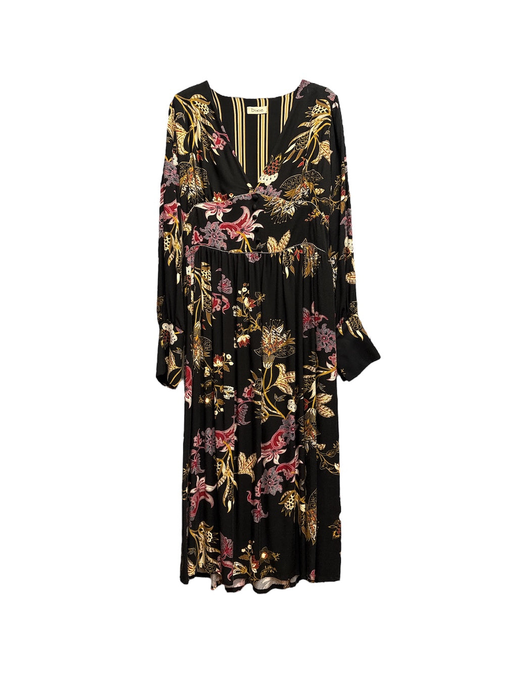 Abito nero multicolore Dixie