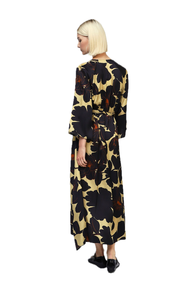 Dixie long black chemisier dress