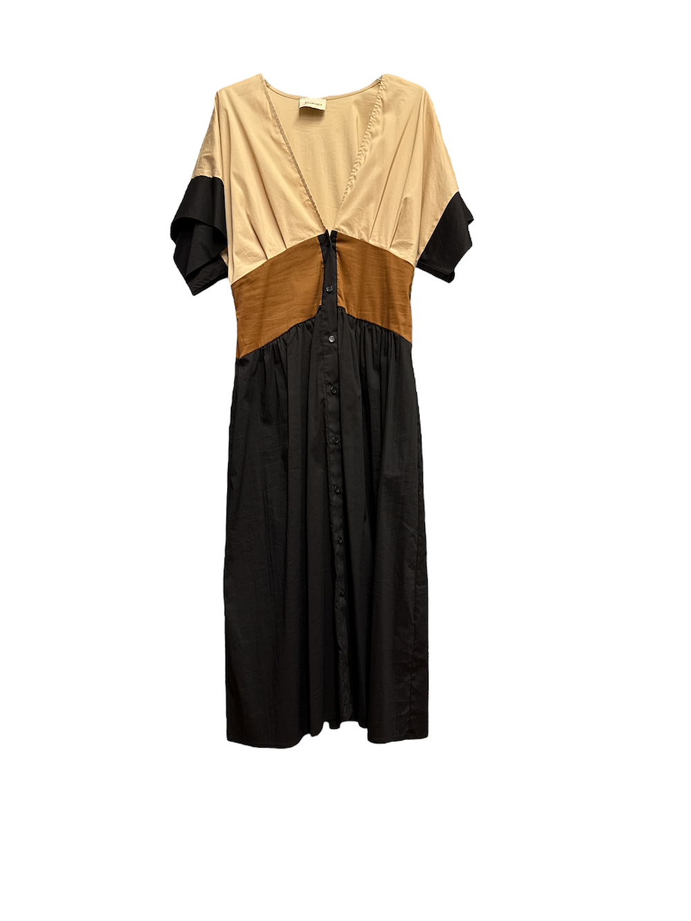 Abito chemisier Dixie nero sabbia