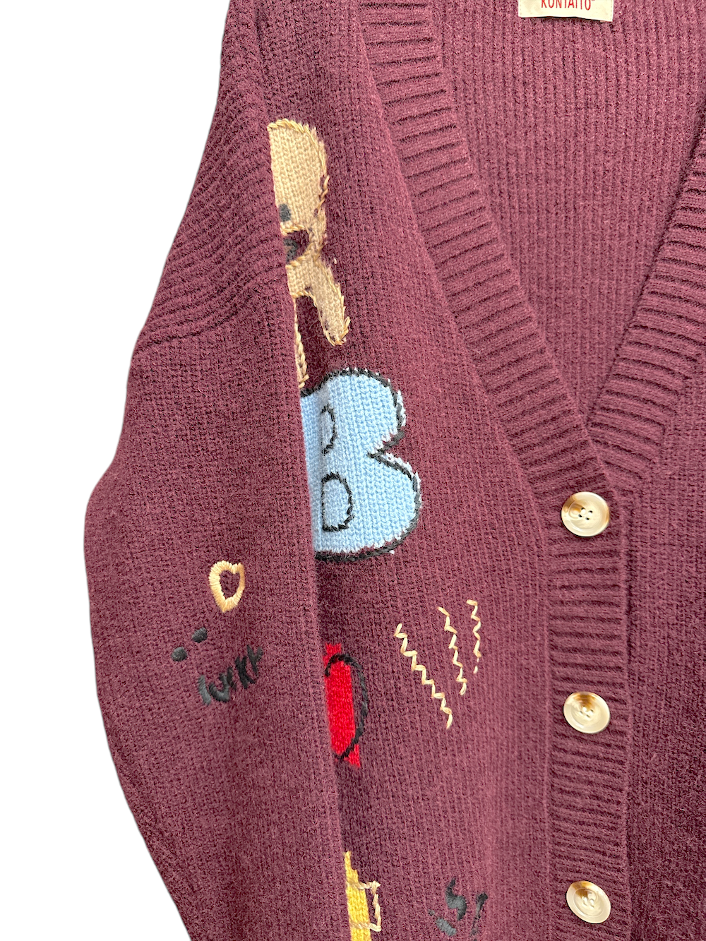 Kontatto bordeaux cardigan