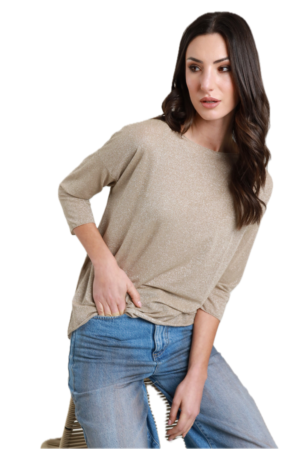 Susy Mix gold lurex t-shirt