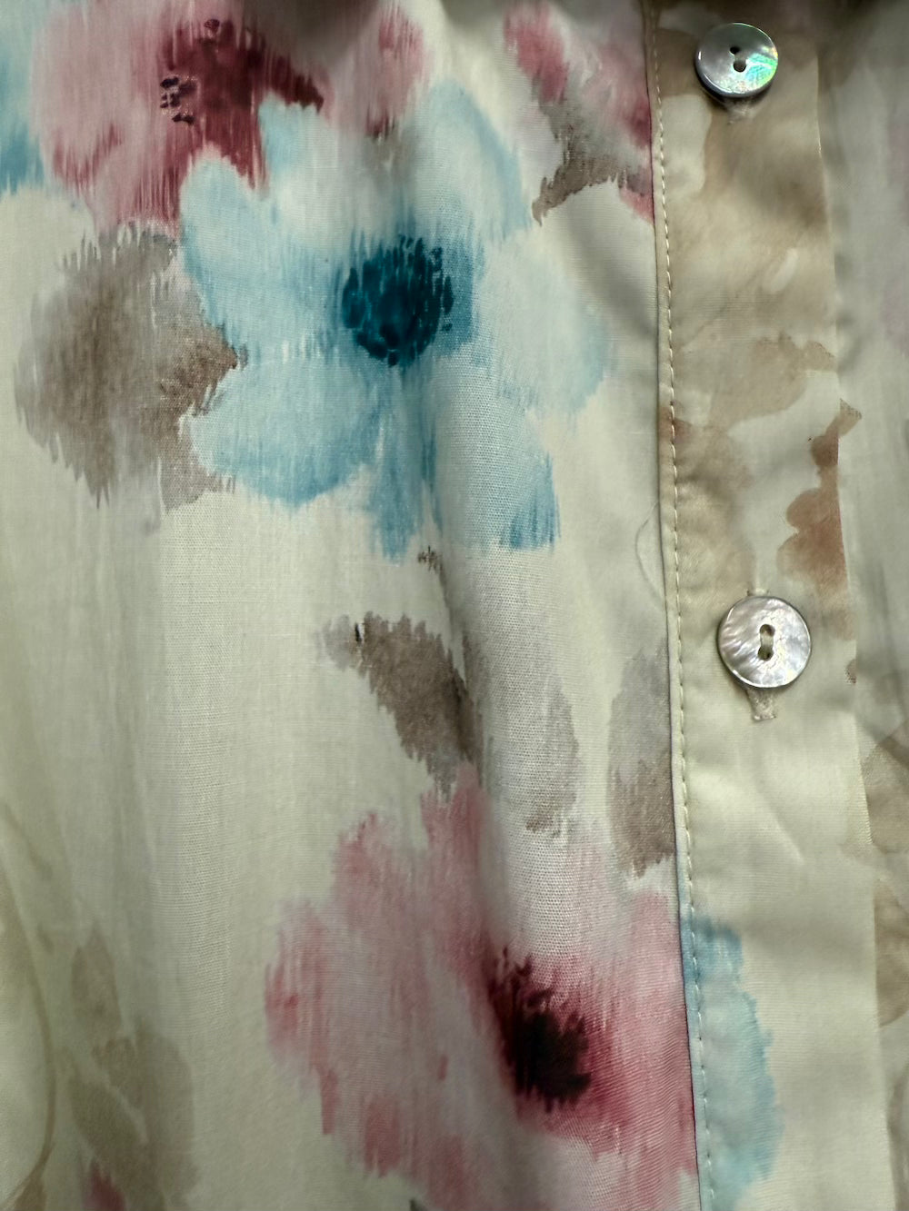 Kontatto flower cream chemisier dress