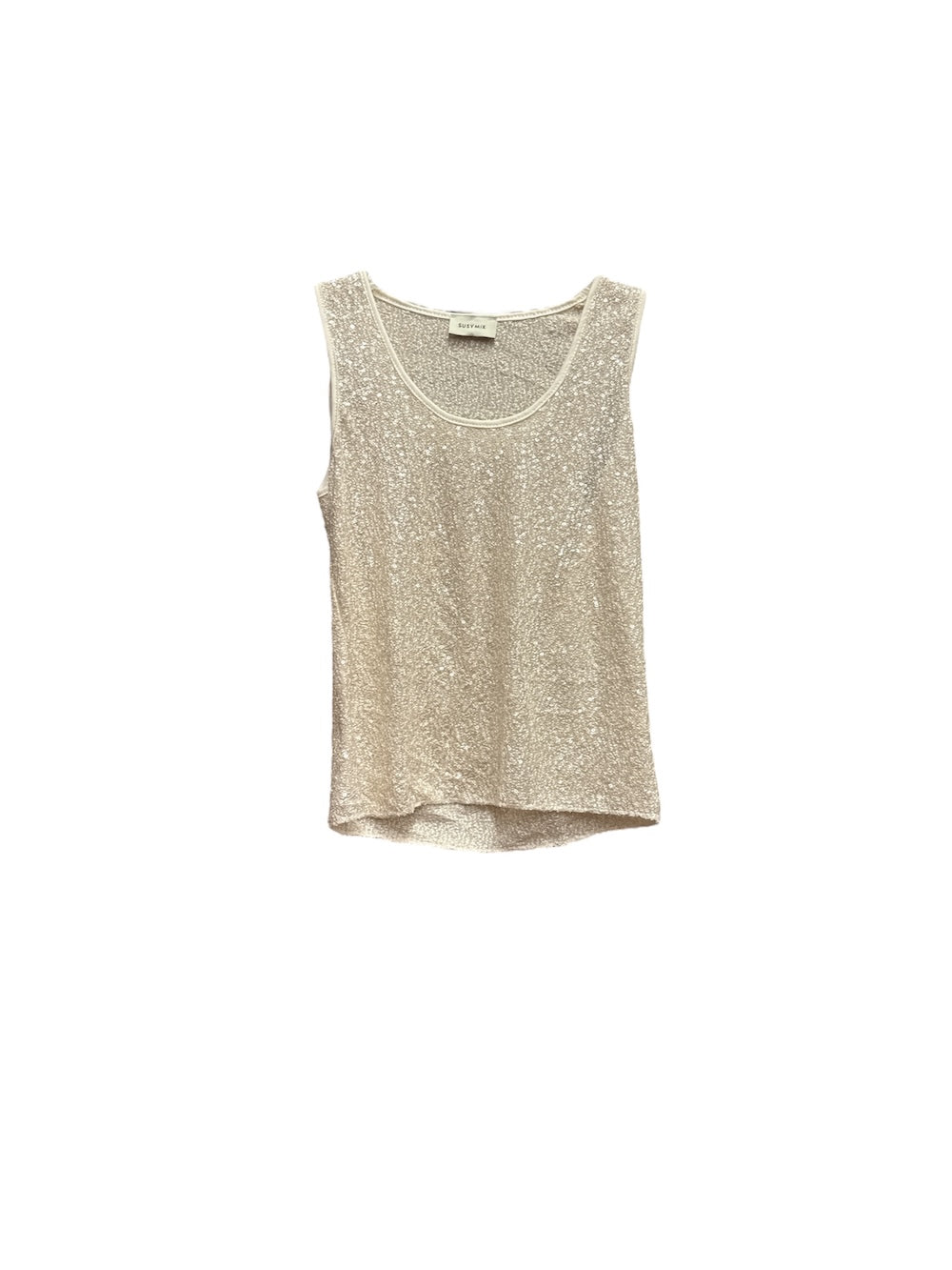 Susy Mix cream glitter top