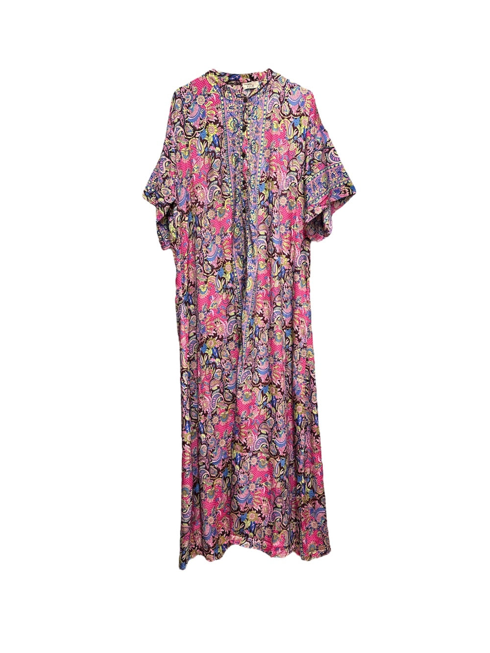 Hindi multicolor fuchsia chemisier dress