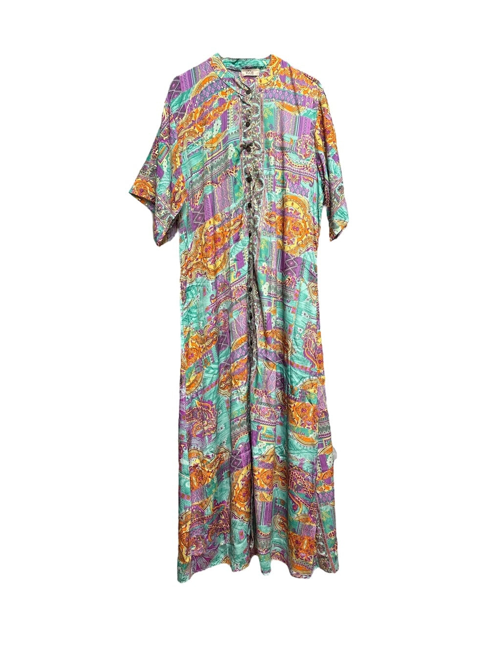 Hindi multicolor green chemisier dress