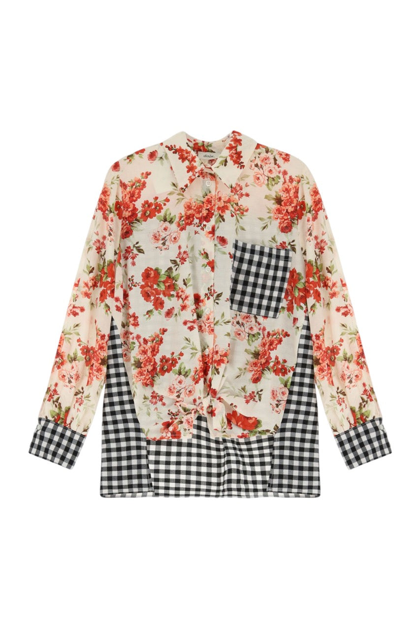 Dixie multicolor print shirt