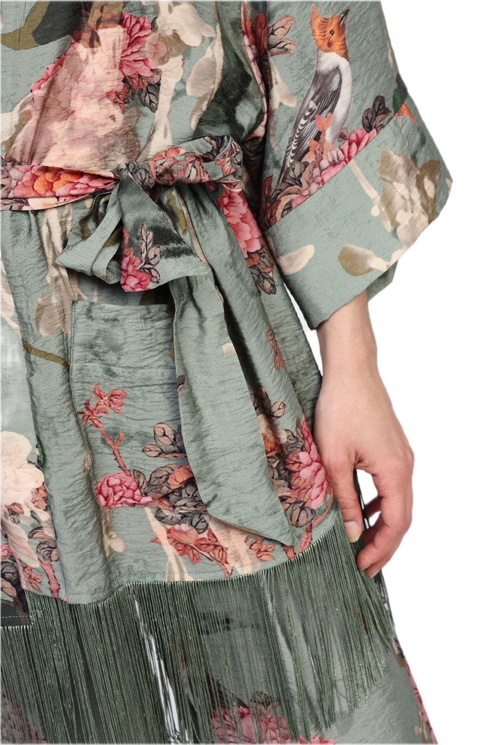 Dixie green kimono jacket