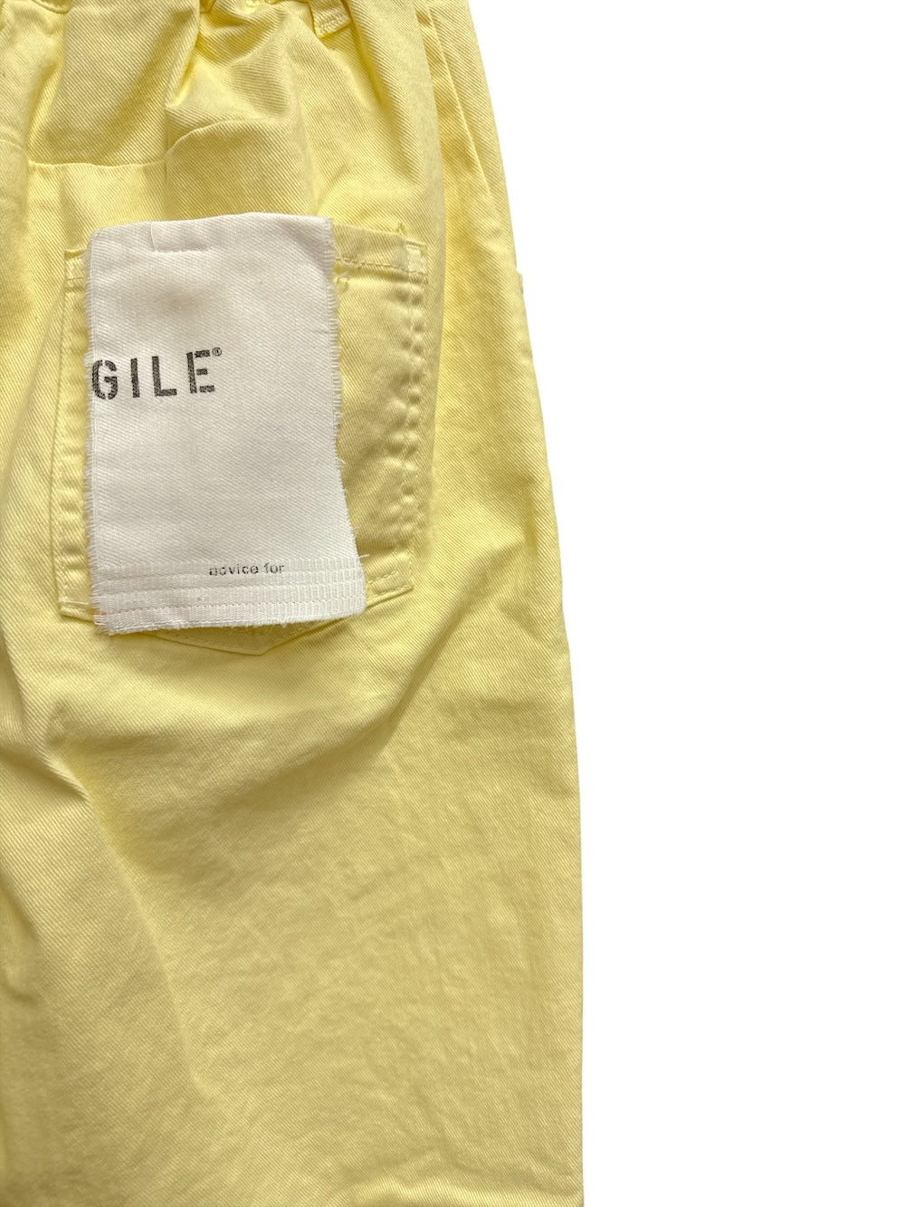 Gold fragile yellow pants