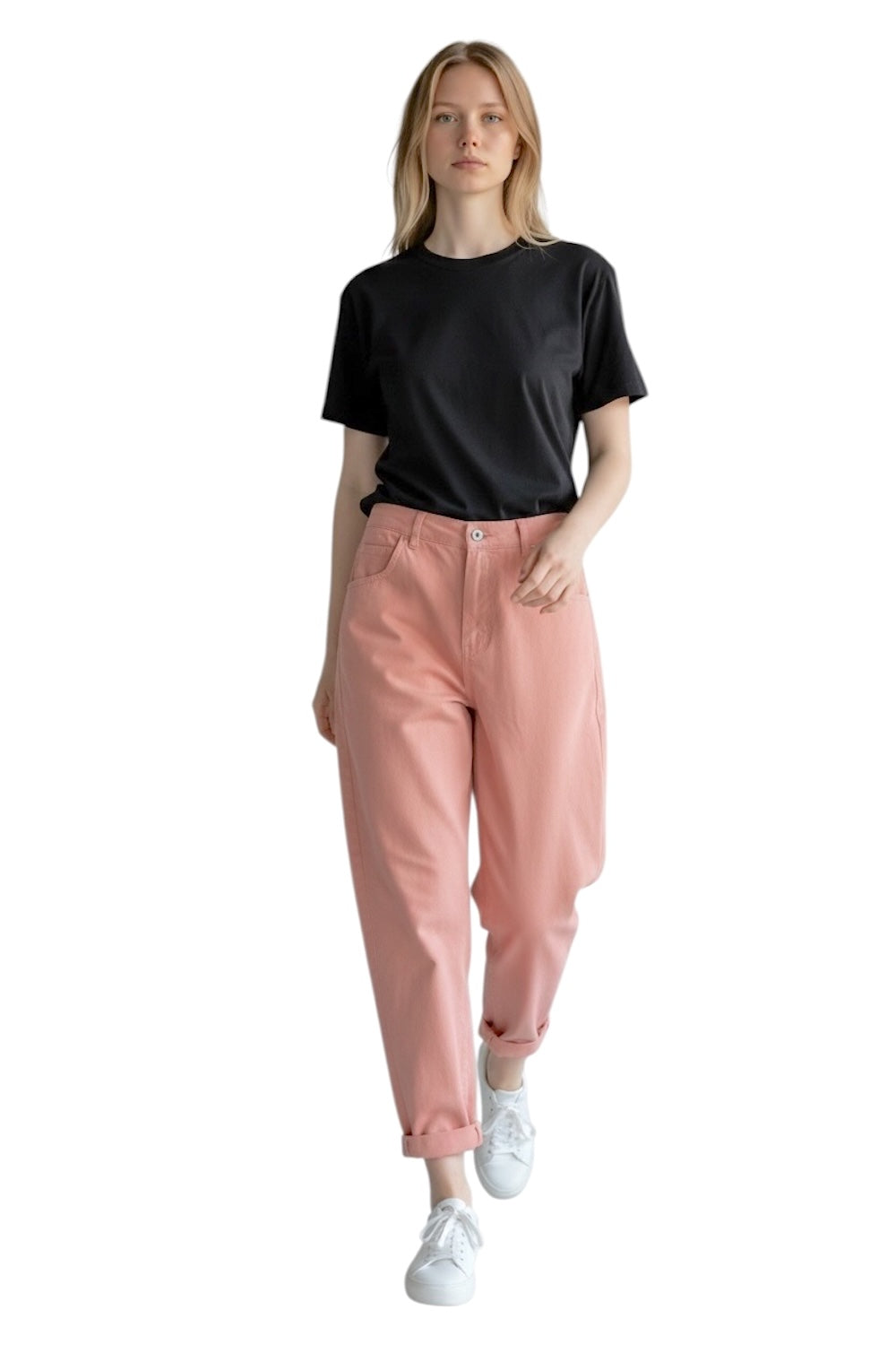 Gold fragile pink pants