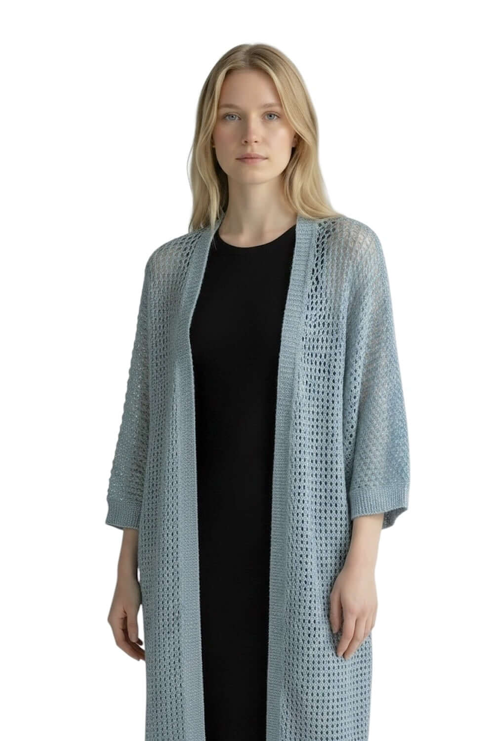 Le îls light blue long cardigan