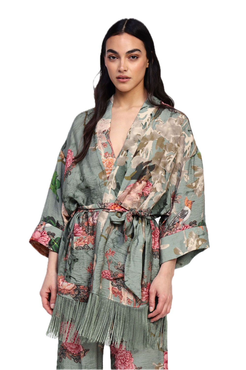 Dixie green kimono jacket