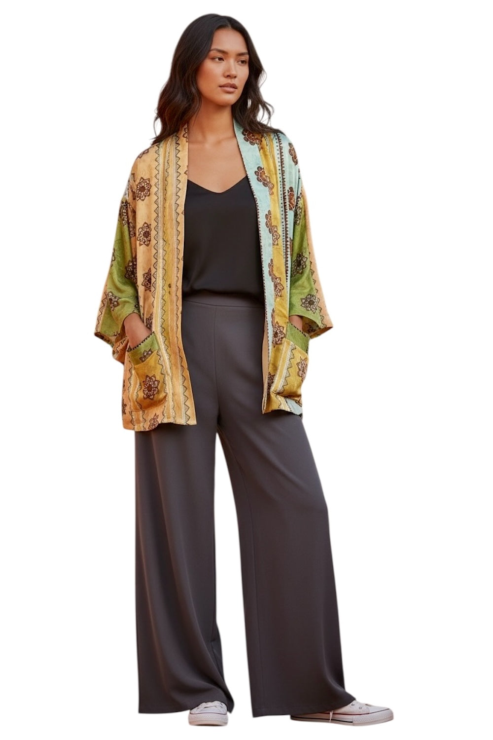 Dixie multicolor kimono jacket