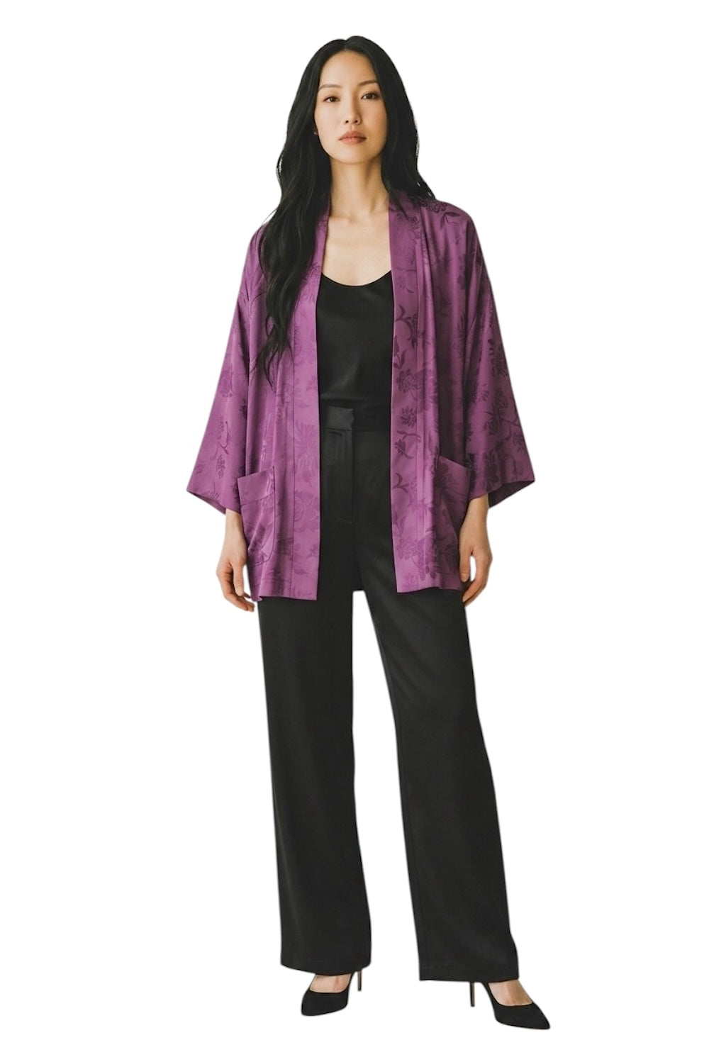 Dixie mauve kimono jacket