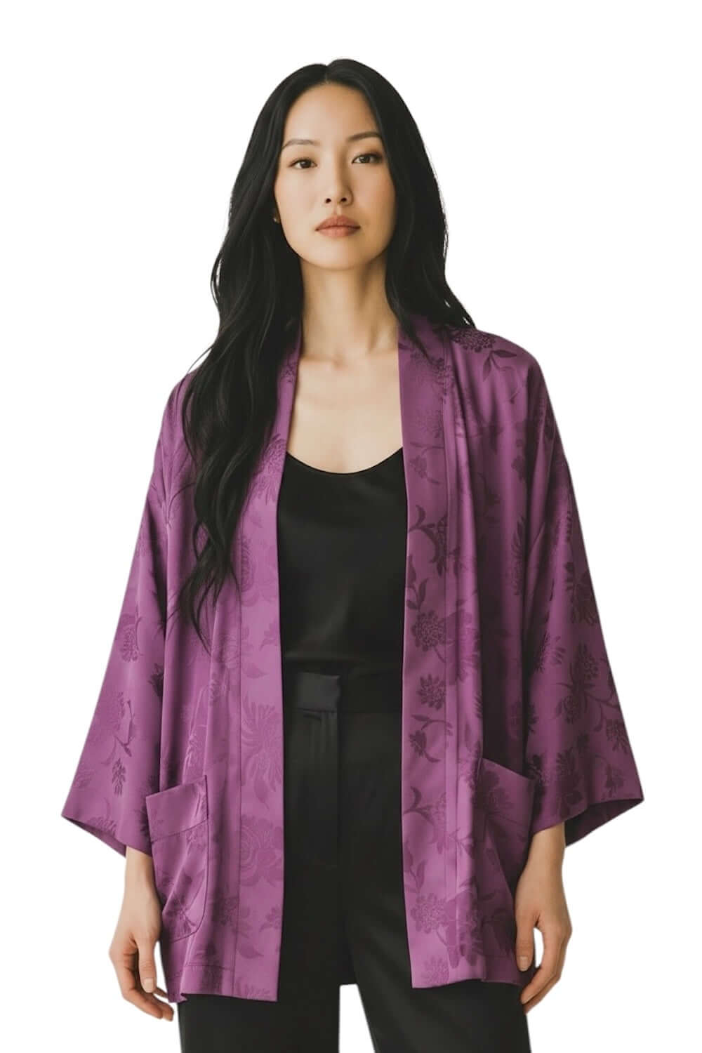 Dixie mauve kimono jacket