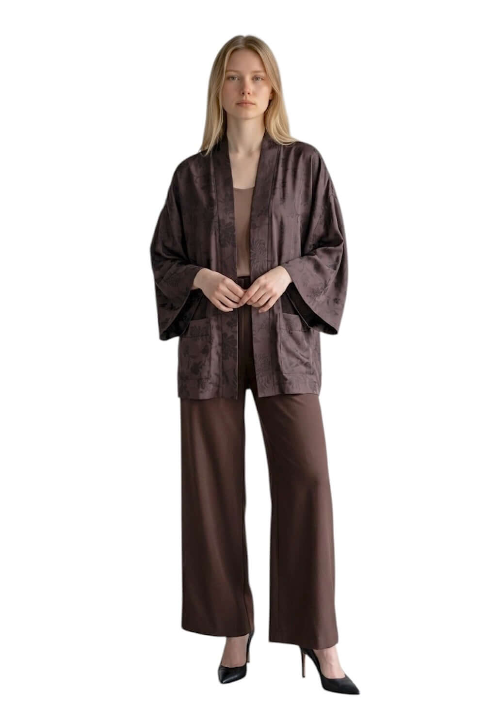 Dixie brown kimono jacket