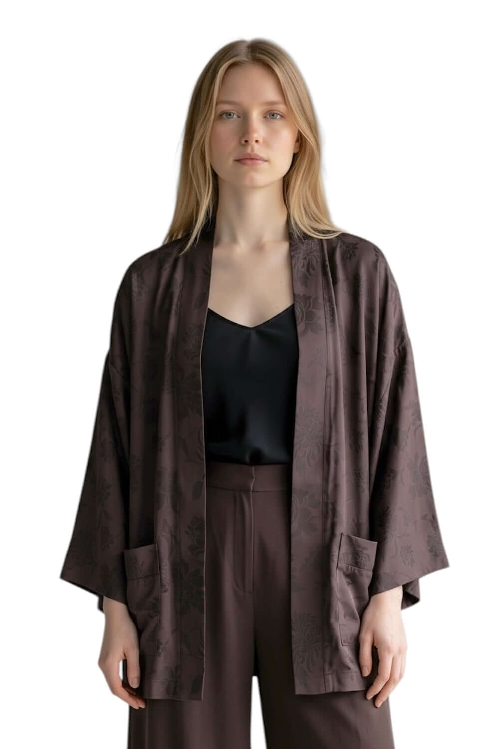 Dixie brown kimono jacket
