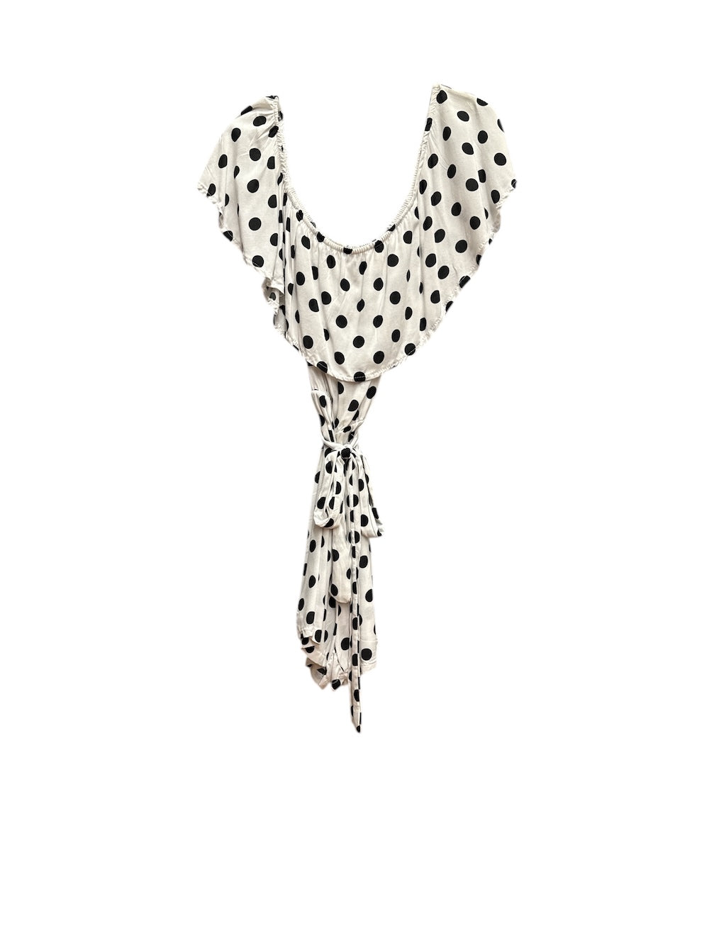 Salopette nera a pois bianchi Kikisix