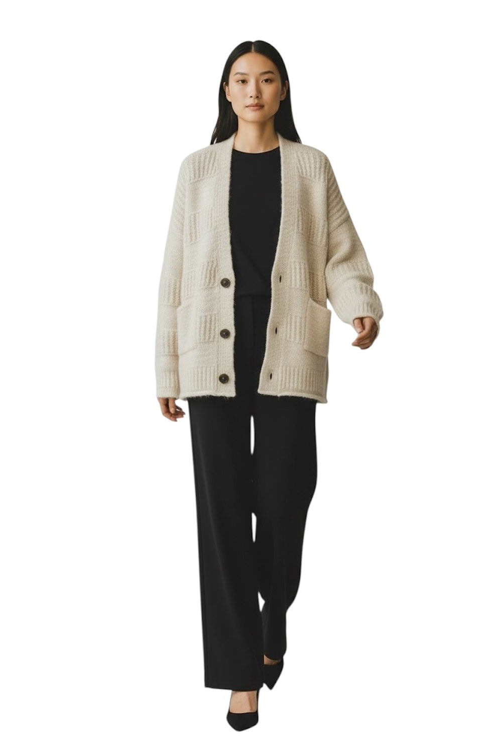 Susy Mix chalk cardigan