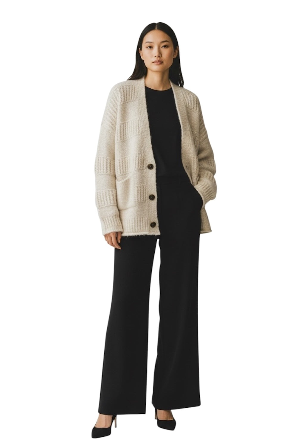 Susy Mix chalk cardigan