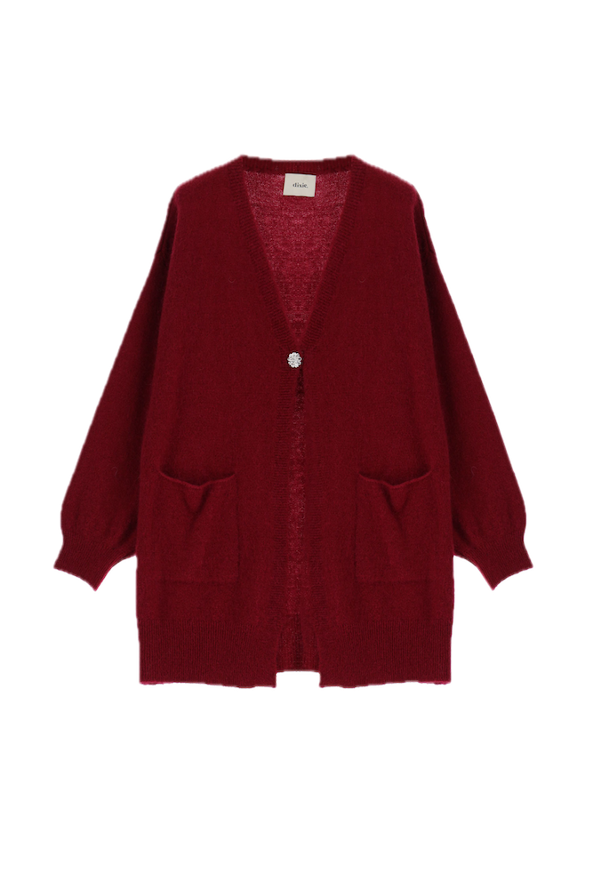 Dixie wine red cardigan