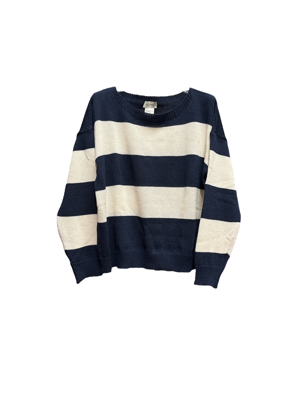 Susy Mix cream blue striped pullover