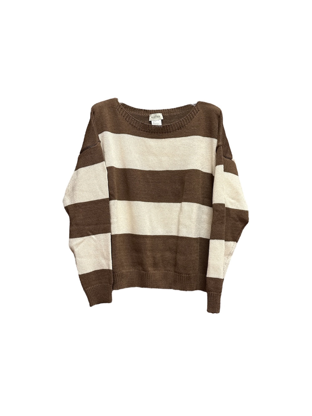 Susy Mix cream brown stripped pullover