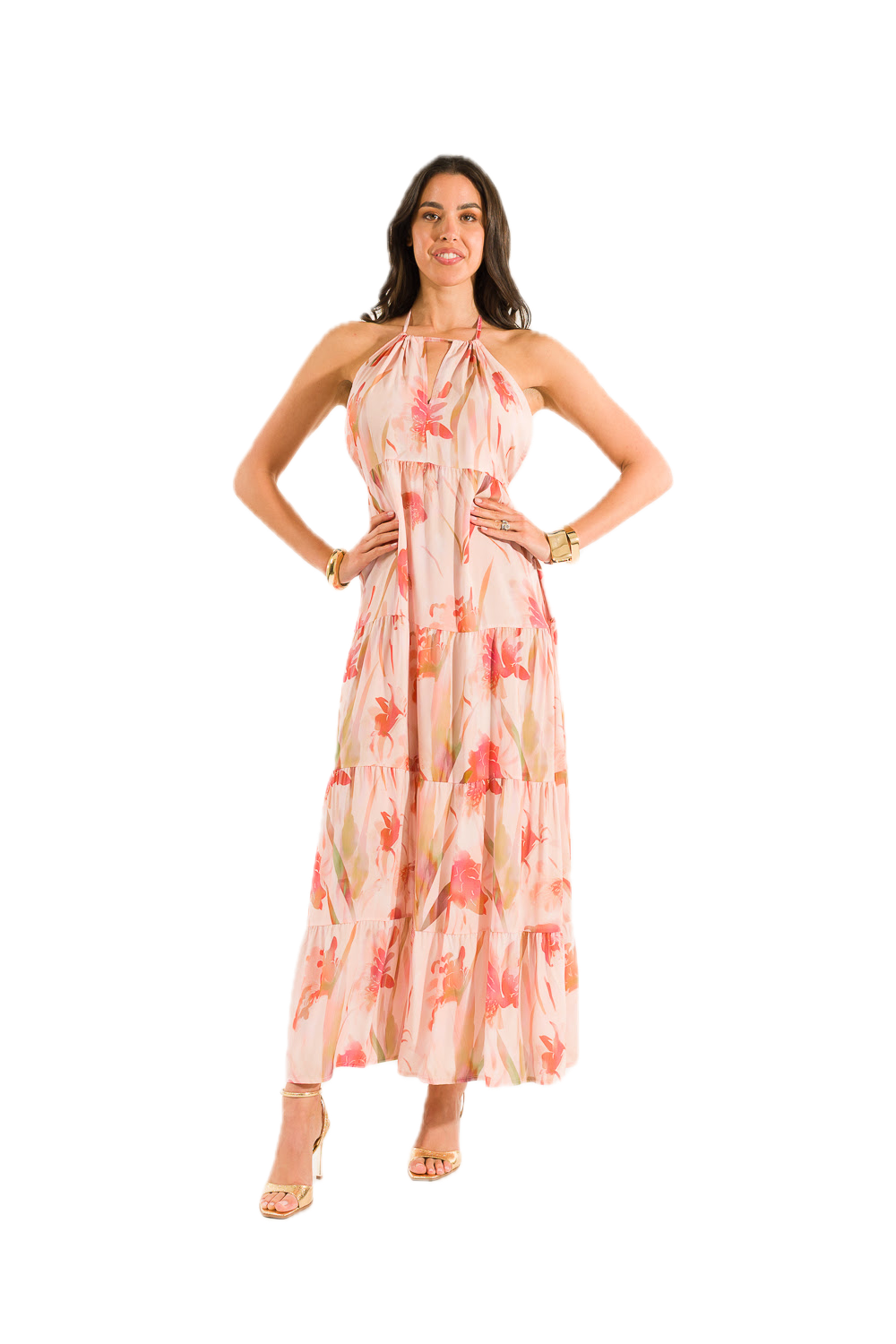 Kontatto pink flowers dress