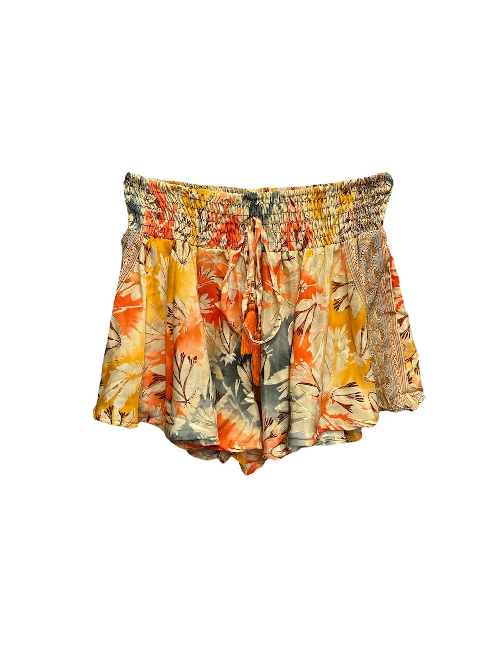 Hindi multicolor orange shorts