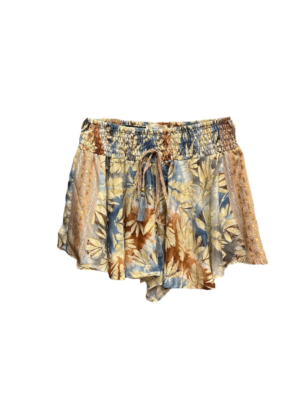 Hindi multicolor light blue shorts