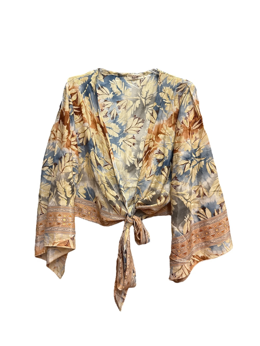 Hindi multicolor light blue shirt