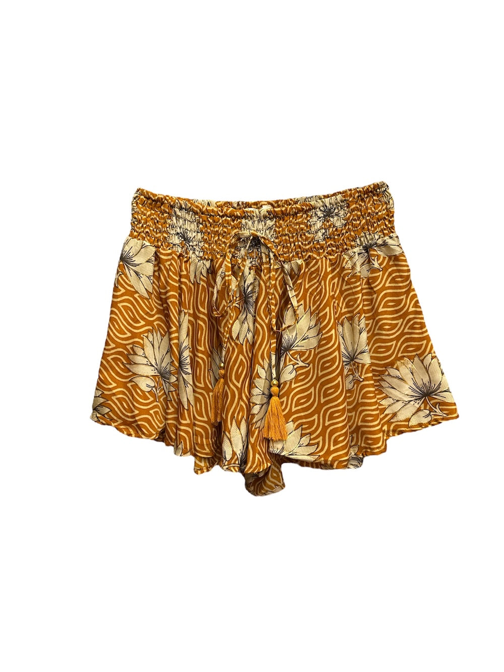 Hindi multicolor mustard shorts