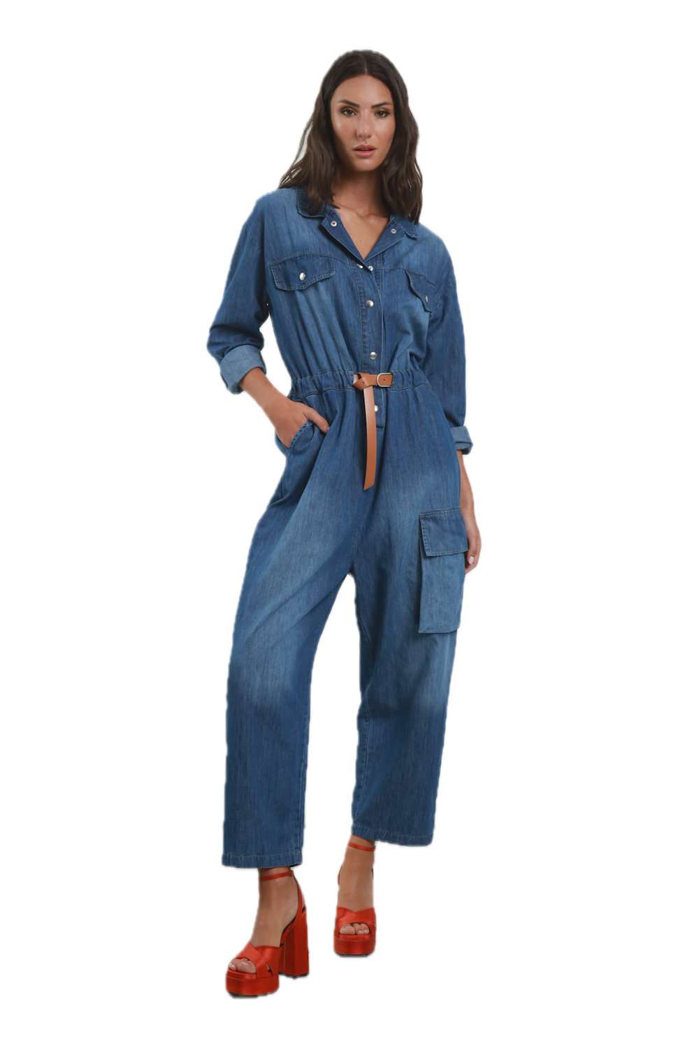 Susy Mix blaue Jeans-Latzhose