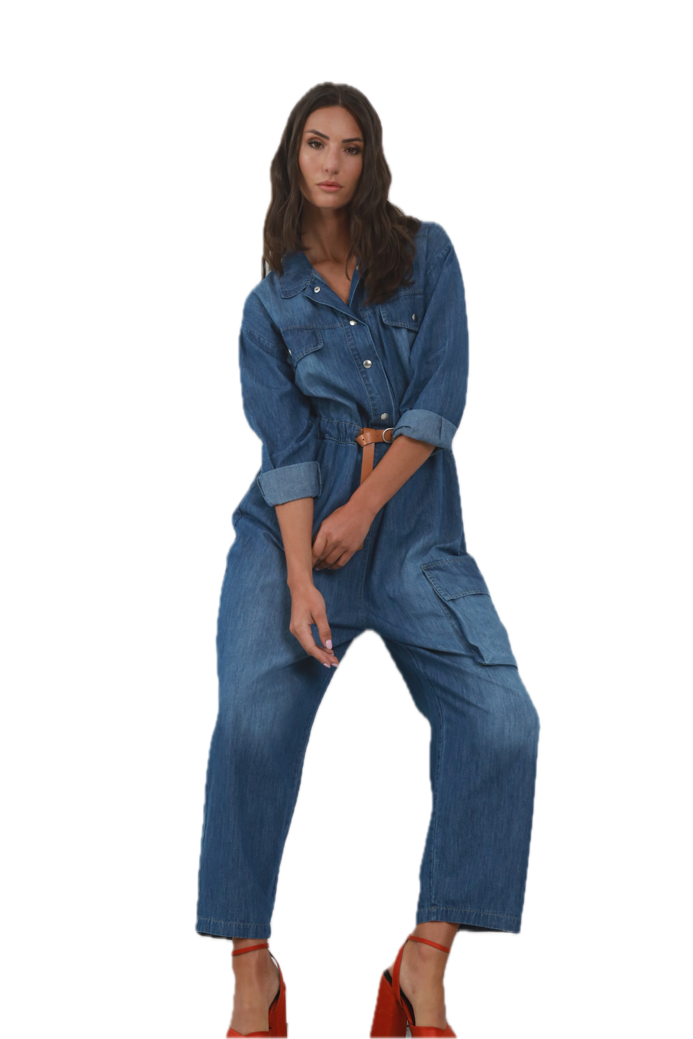 Susy Mix blaue Jeans-Latzhose