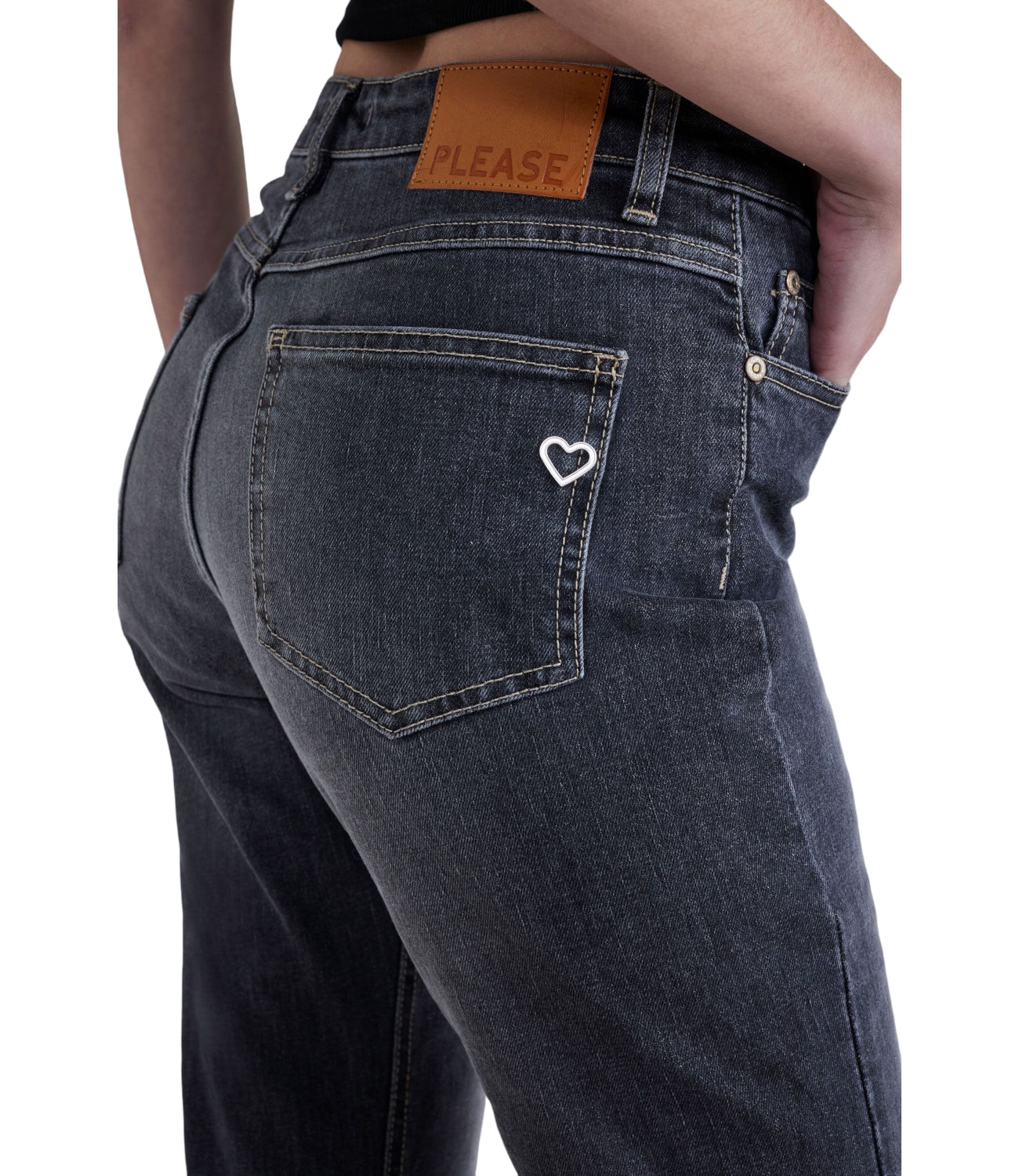 Please black denim jeans