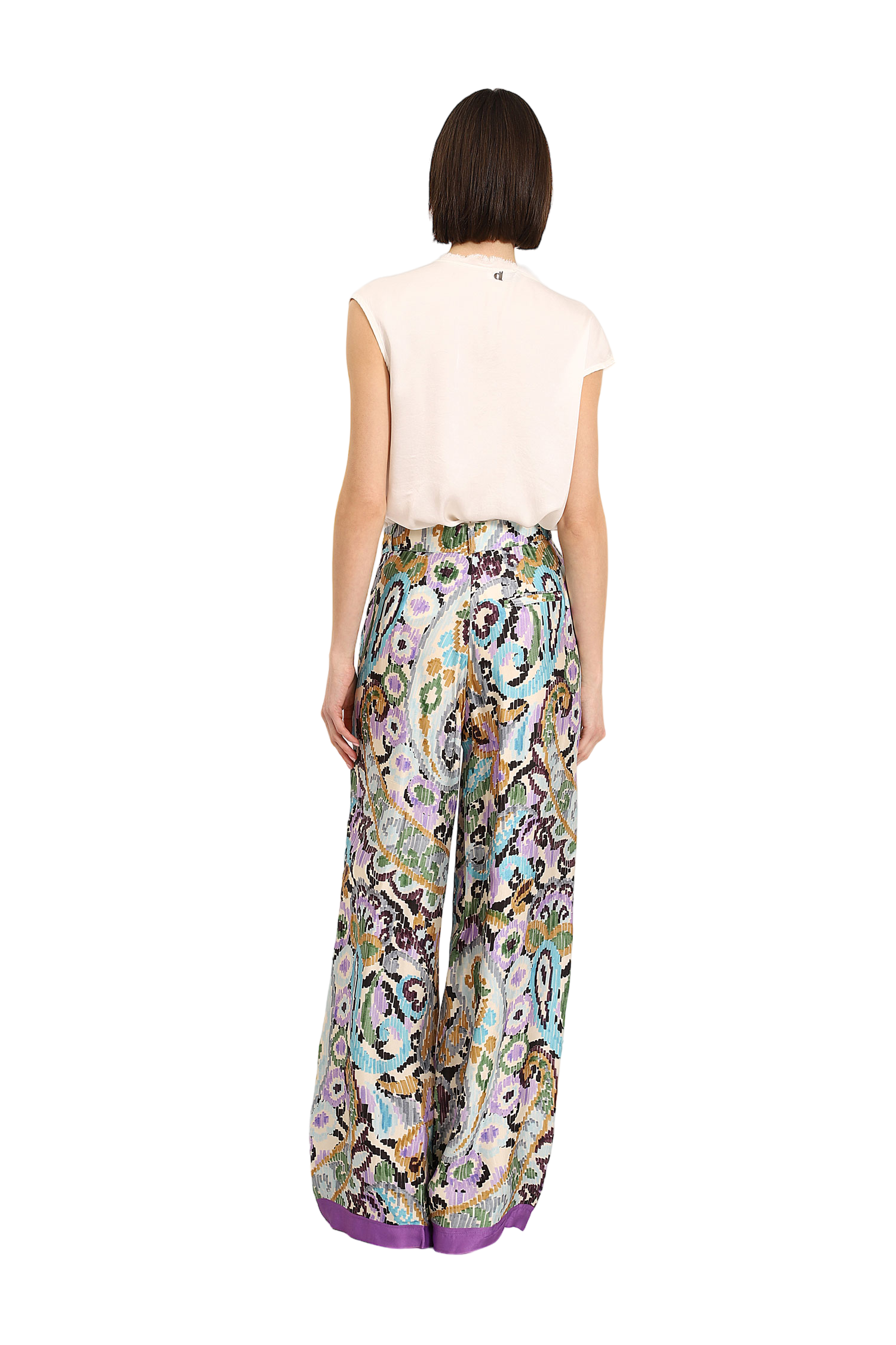 Dixie multicolor abstract pattern pants