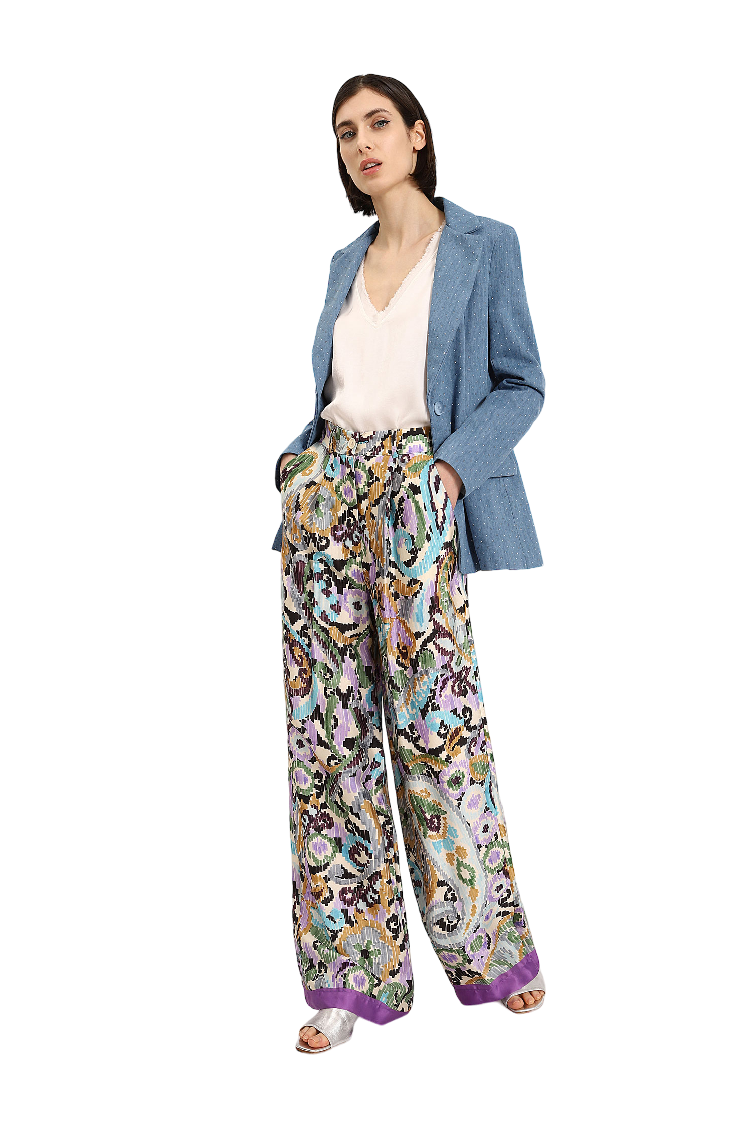 Dixie multicolor abstract pattern pants