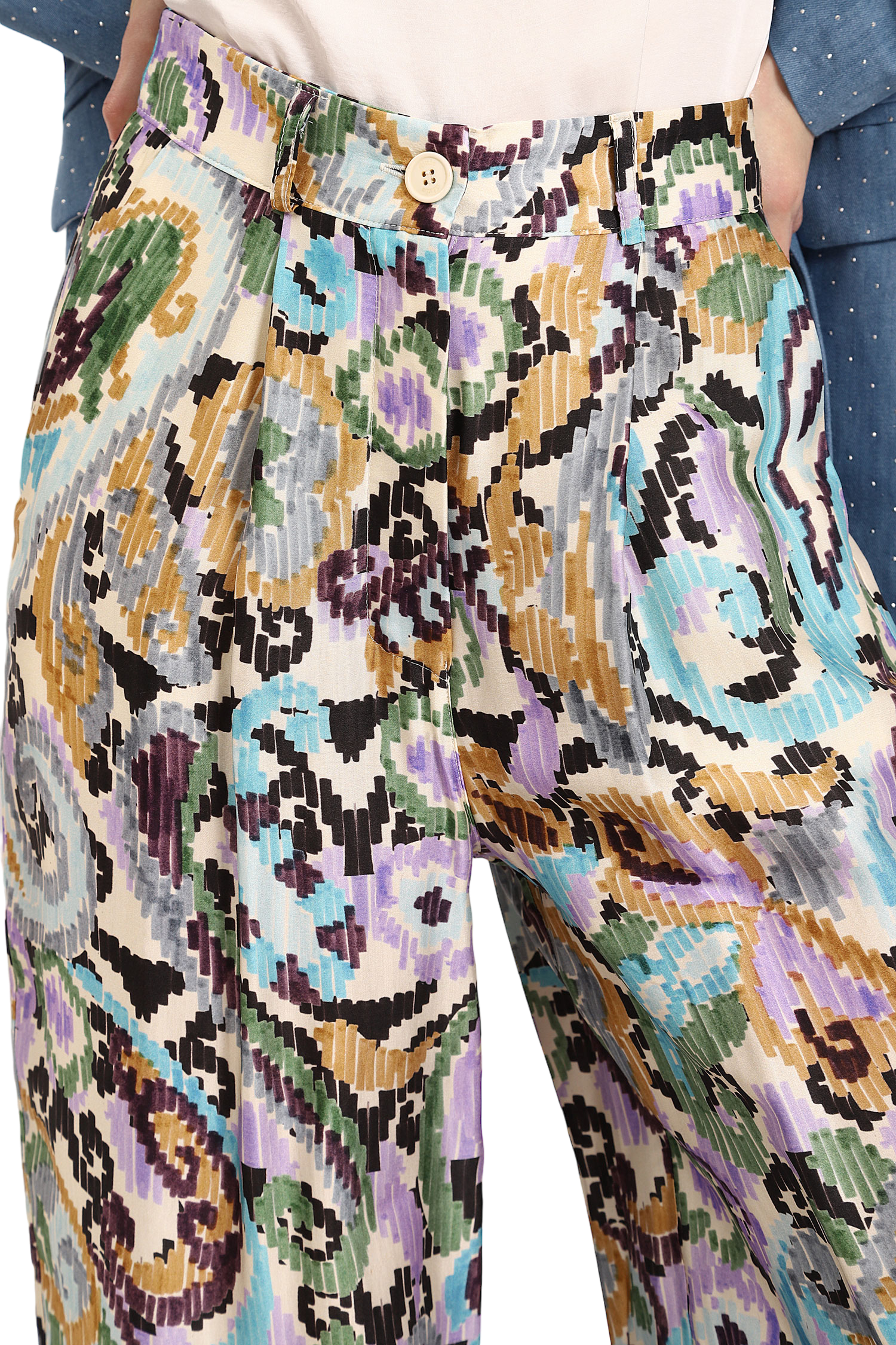 Dixie multicolor abstract pattern pants