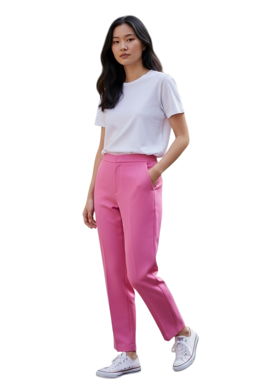 Maryley pinkfarbene, lässige Hose