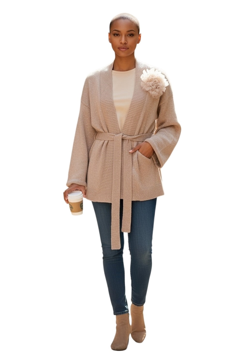 Kontatto beige cardigan