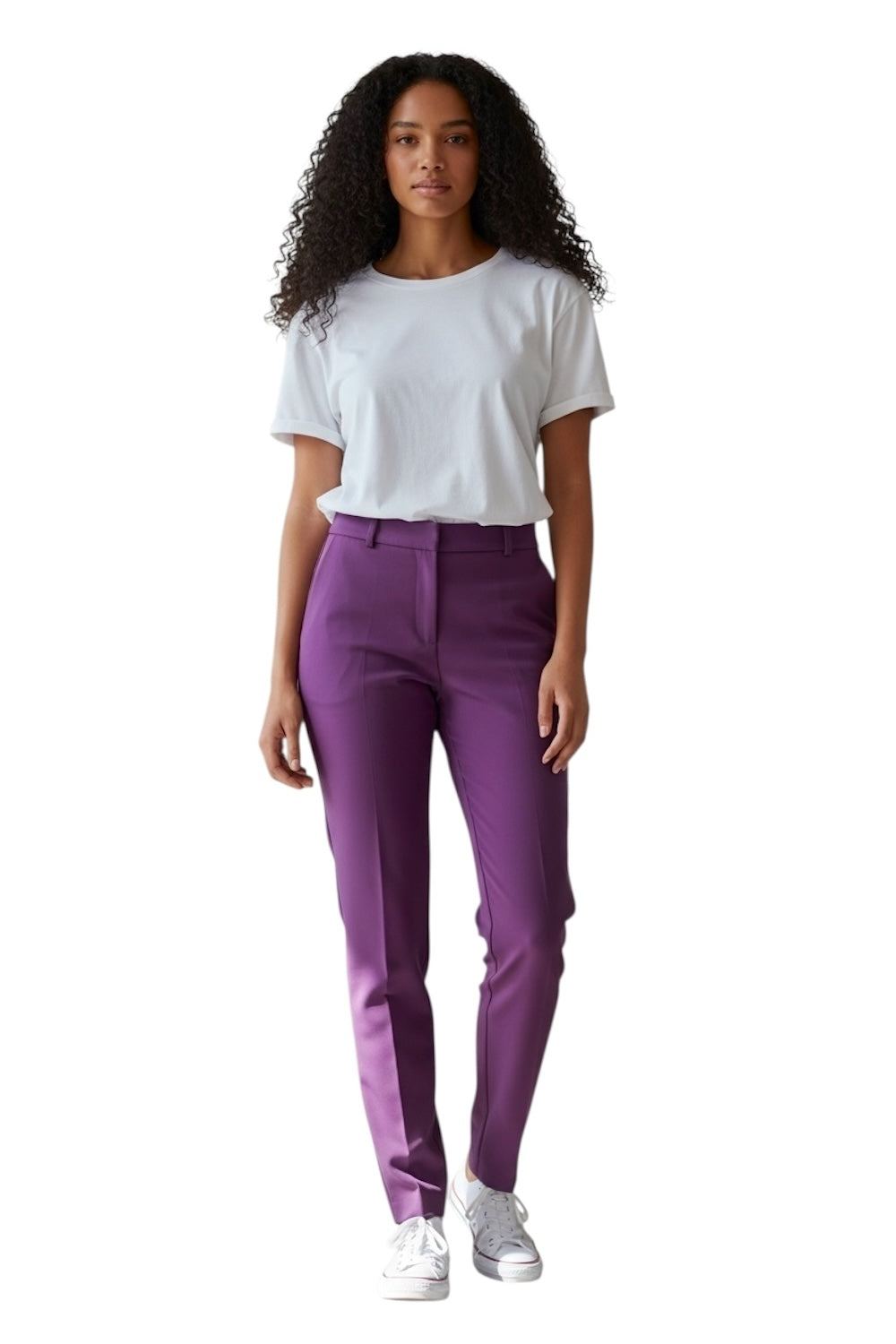Maryley mauve schmal geschnittene Hose
