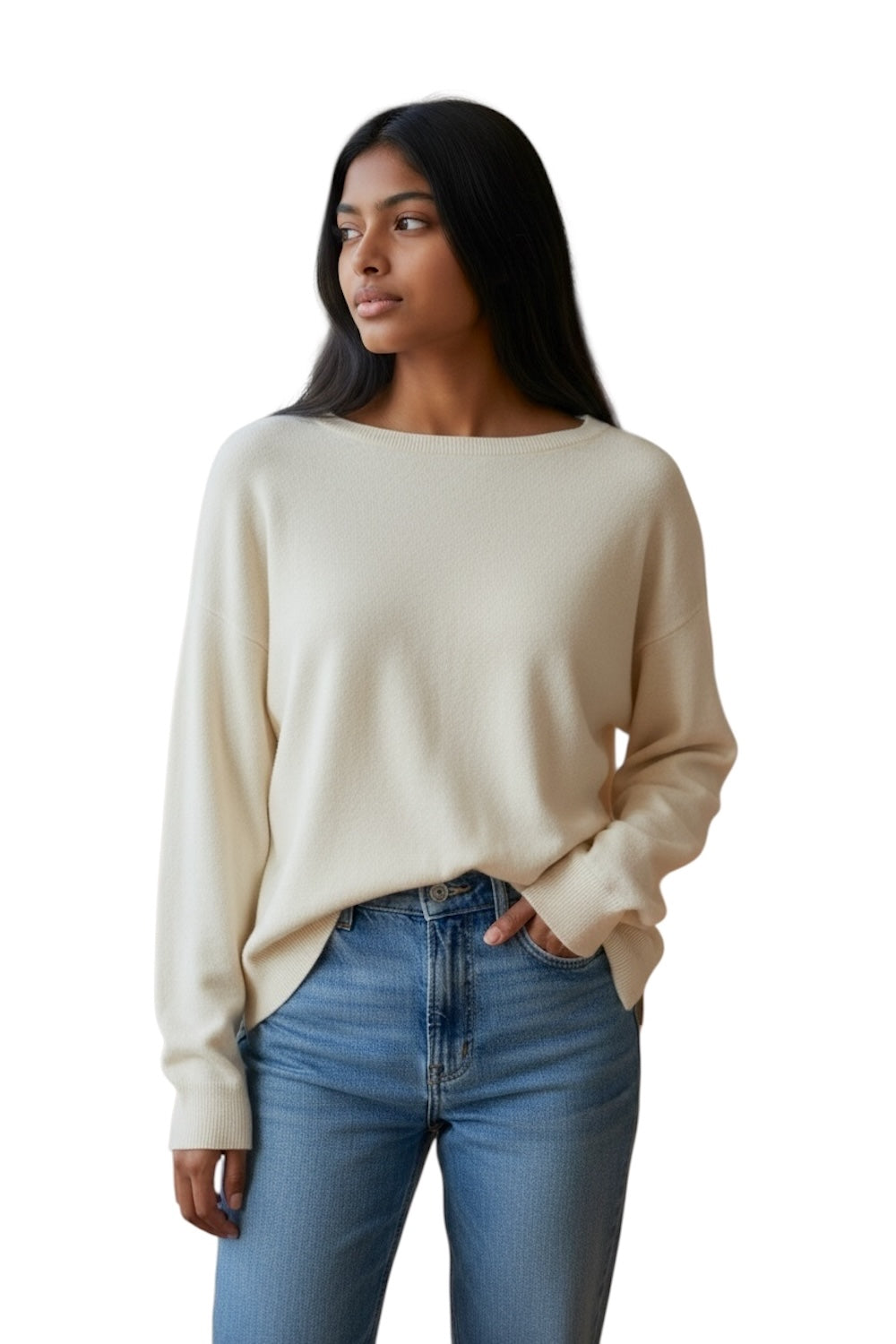 Kontatto elfenbeinfarbener Pullover