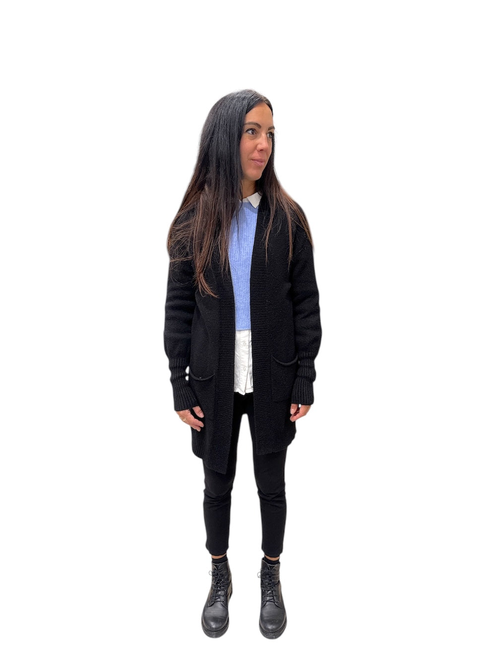 Kontatto schwarze Strickjacke