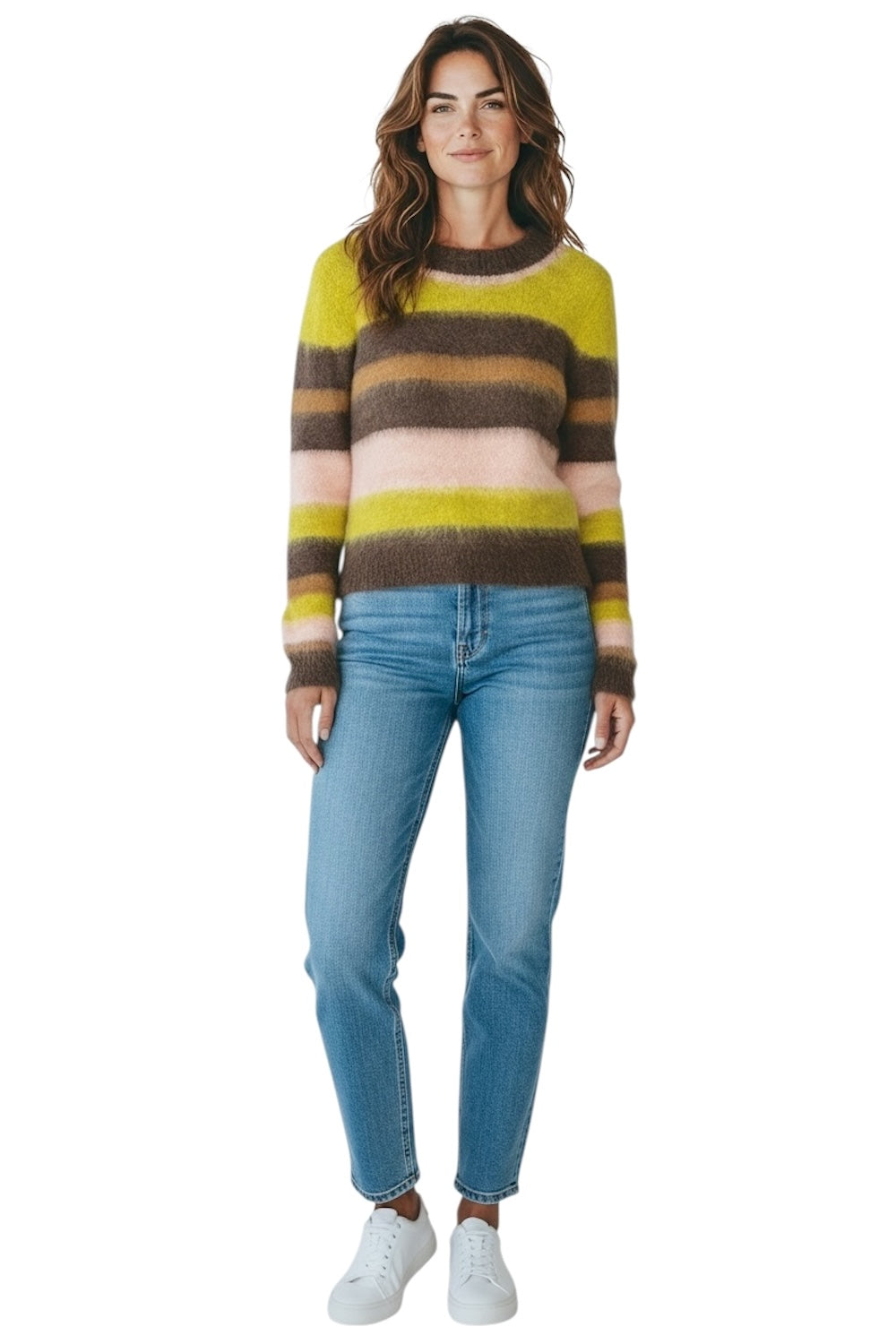 Kontatto brown pink biscuit pullover