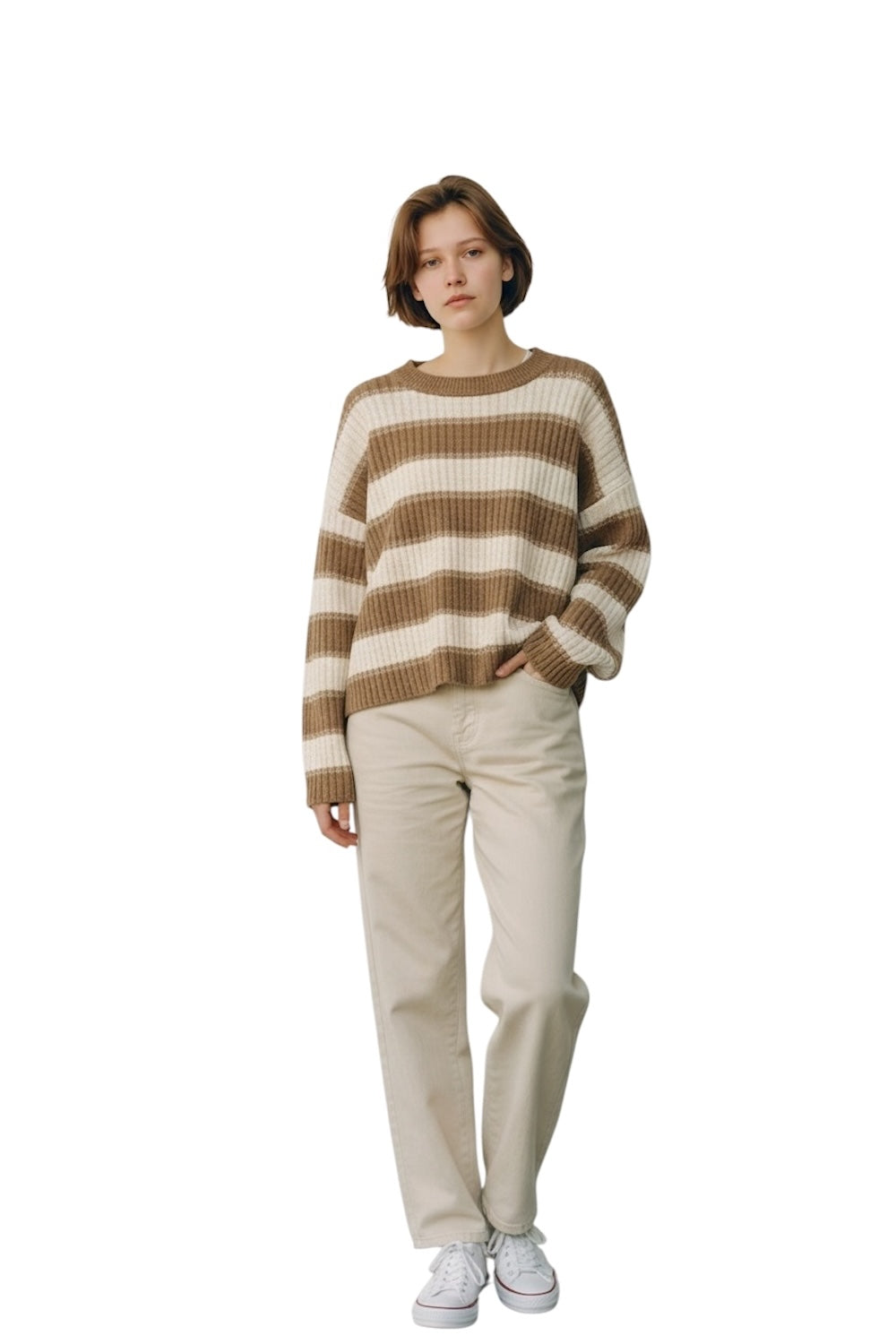 Kontatto camel gold cream pullover